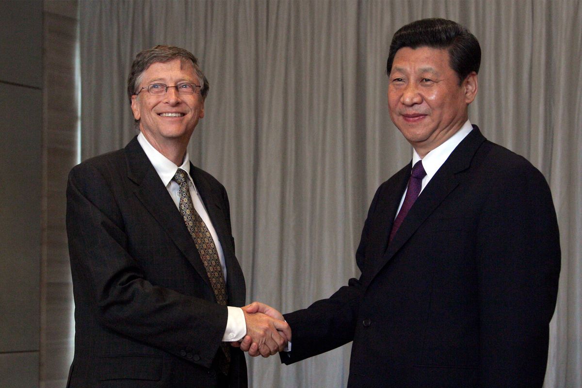 Си дзинь Пинь с Биллом Гейтсом